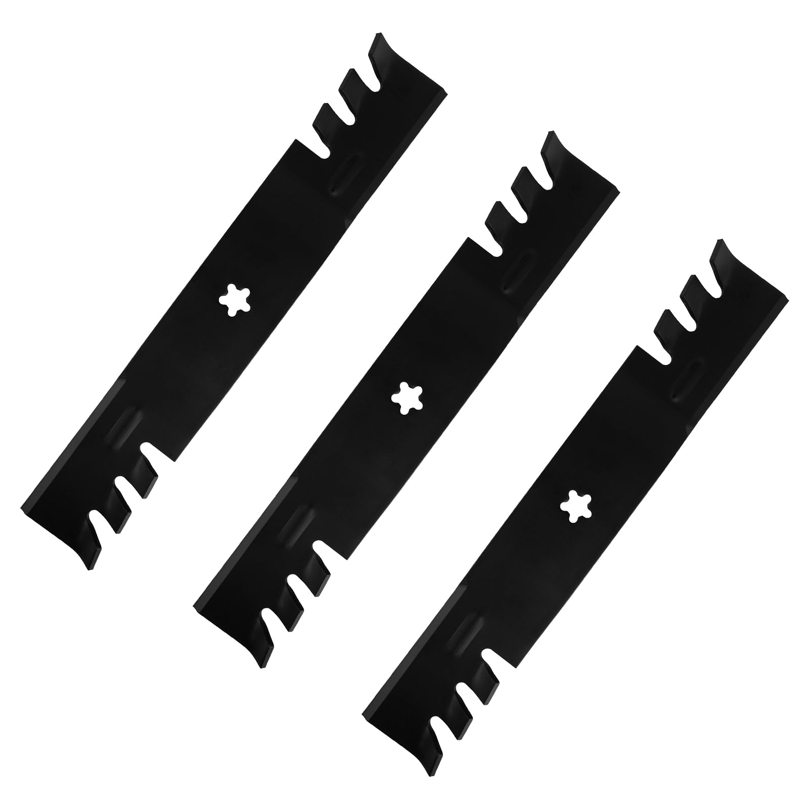 (3PCS) 187254 Mulching Lawn Mower Blades - Replace OEM John Deere 187256 532187256 532187254 187255 532187255 - Fits Craftsman Poulan Husqvarna