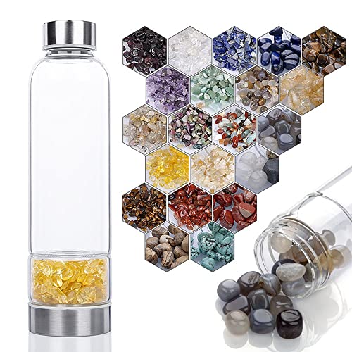 Élixir d'énergie de Reiki en bouteille de verre et quartz de guérison