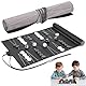 Backgammon Reise, Leder Reise Backgammon zum Aufrollen, Hochwertig Back Gammon Spiel für 2 Spieler, Klassisches Reisespiele Erwachsene, Spielfeld BxT: 36 * 25.5cm Reise Spiele für Camper, Unterwegs
