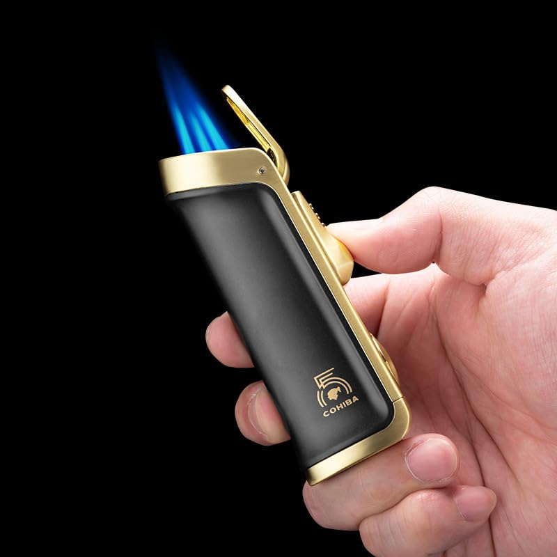 Encendedor multifuncional azul para cigarros y taladro miniatura 3