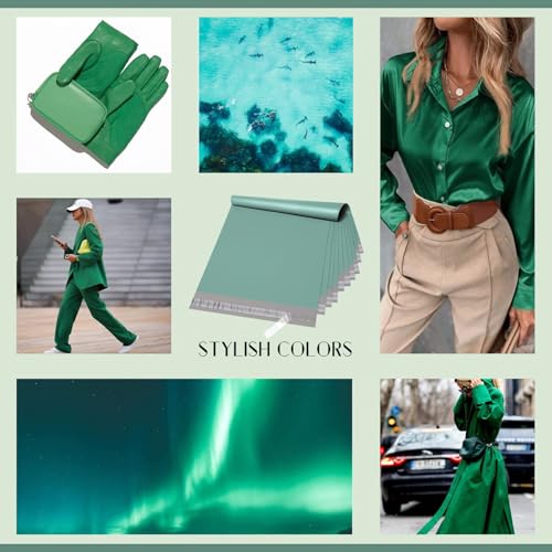 Image of Metronic Poly Mailers 12X15.5 500Pack, Strong Adhesive Shipping Envelopes for Clothing, Waterproof Shipping Bags for Small Businesses, Flexible Mailers Poly Bags, Grayed Jade Green