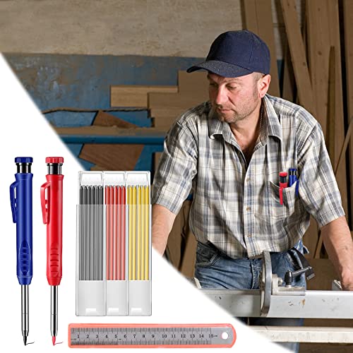 DAWRIS 2 matite da carpentiere con 18 tre mine di