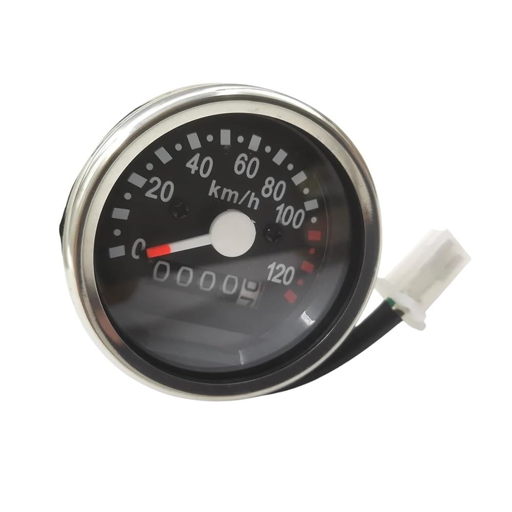 Drehzahlmesser Universal Motorrad Cafe Racer -Computer-geschwindigkeitsmesser-grüne Gauge 0-120 Km/h Instrument Mit Anzeige