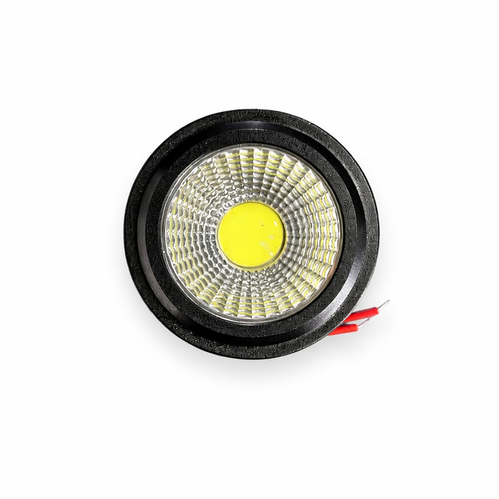 KRM Lighting 3W LED Open Surface Round Downlight, Black Aluminium Body COB Spotlight, White Light Ceiling Light for Home, Living Room, Bedroom, False Ceiling & Indoor Lighting-image-36