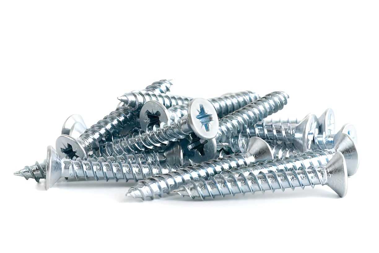 Zinc Plated Drywall Screws for Wood & Wall – Rust Resistant, Self-Tapping Phillips Head Screws for Construction, Furniture & Home Projects 4 x 40 mm (Pack of 100)-image-9