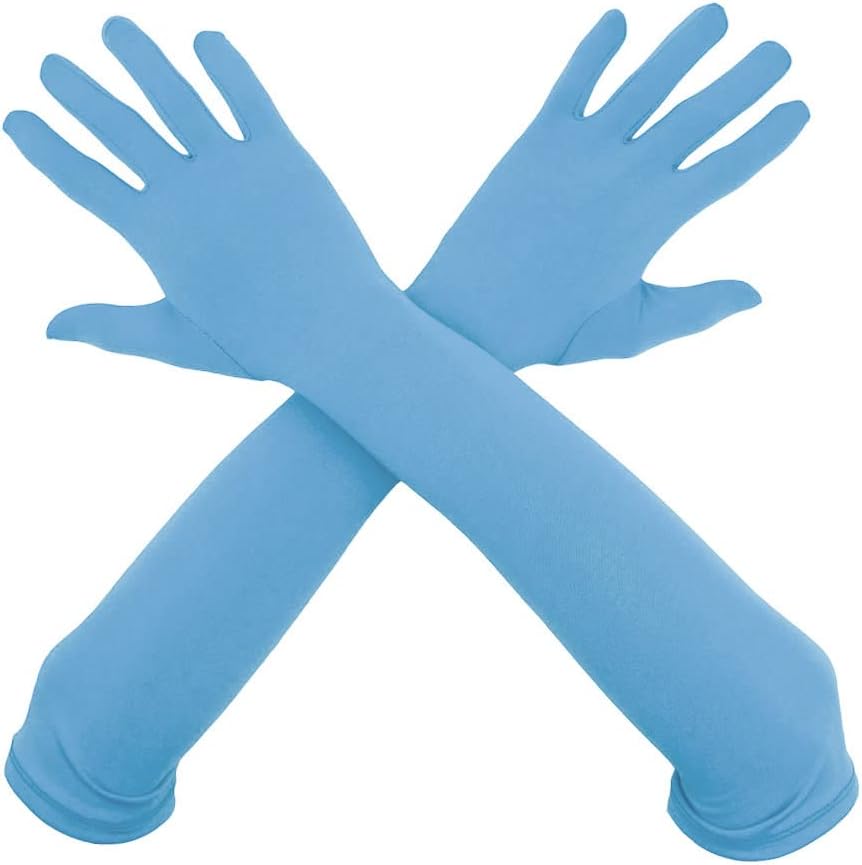 Unisex 18" Elbow Length Stretchy Spandex Gloves for Costume Party Cosplay Bridesmaids