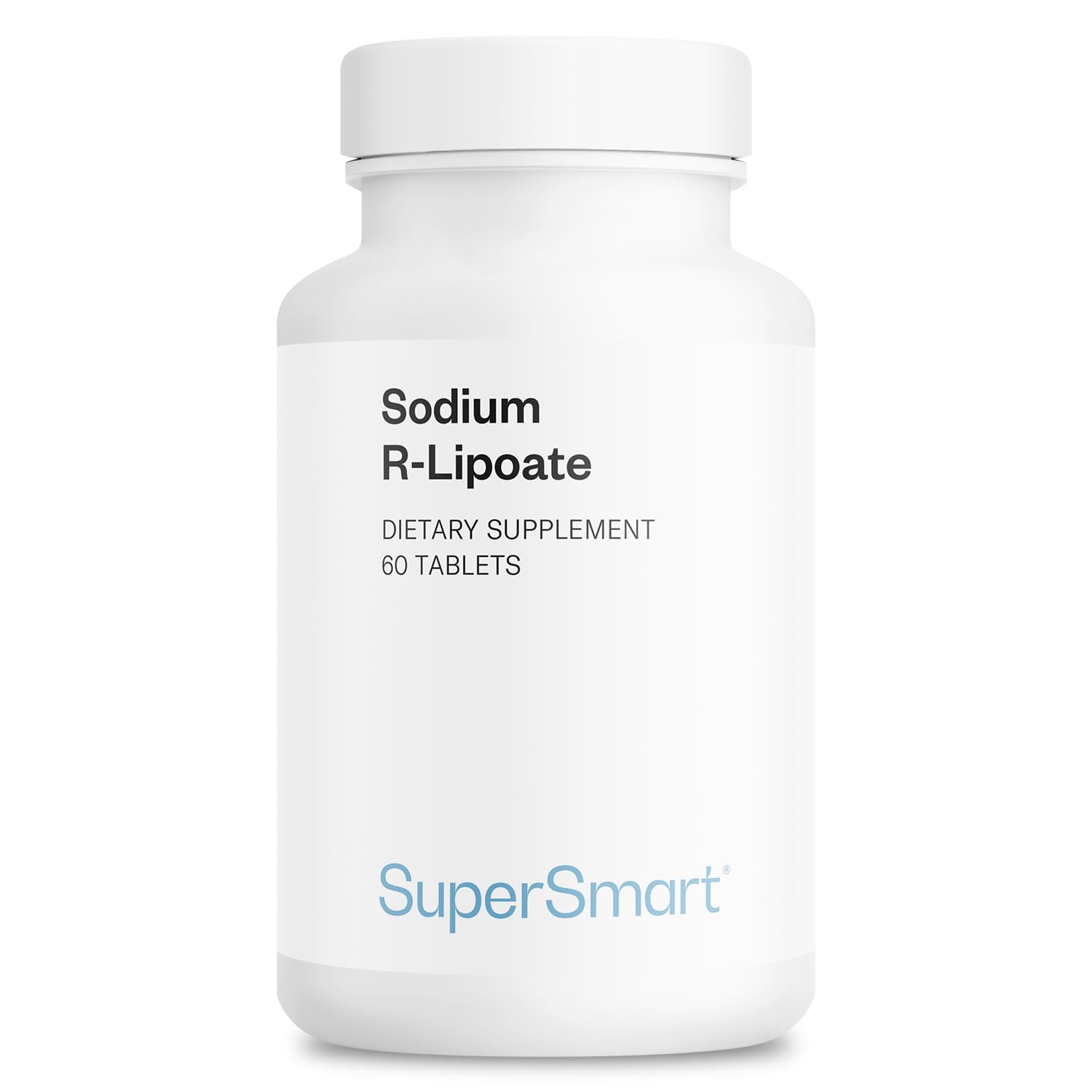 Supersmart - Sodium R-Lipoate 600mg per Day (R-Alpha Lipoic Acid) - Antioxidant Supplement | Non-GMO & Gluten Free - 60 Tablets
