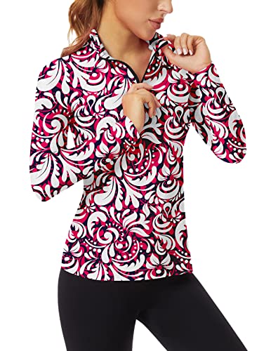Image of Soneven Women's Sleeveless Golf Top Floral Athletic Golf Wear Moisture Wicking Sleeveless Polo Quick Dry