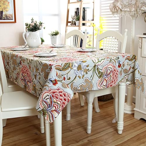 Nappe table lavable rectangulaire 140x180 cm coton imprimé multicolore - 3