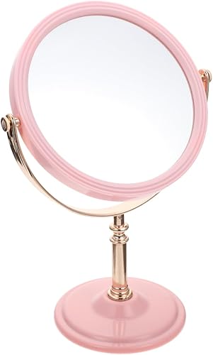 Espejo de tocador de doble cara, escritorio portátil, espejo de tocador de viaje, espejo de mesa vintage, espejo giratorio, espejo de tocador de