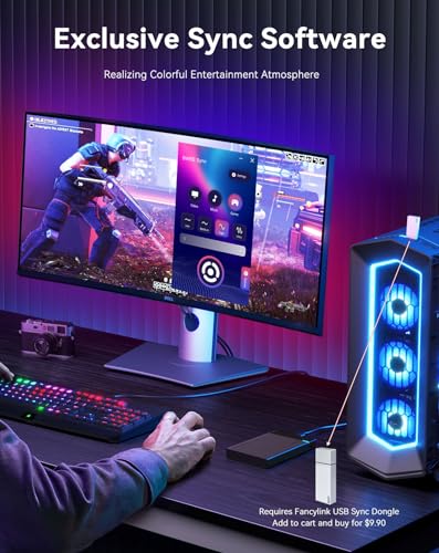 Tira de luz LED multicolor para monitor PC 24"-27" miniatura 3