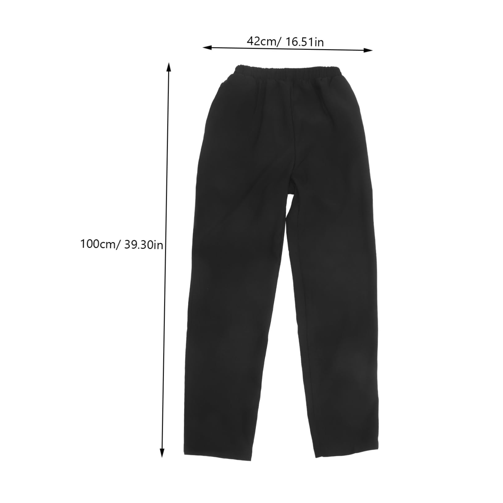 Atmungsaktive Kochhose für Herren, Schwarze Arbeitshose Größe L