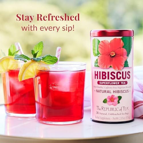 Image of The Republic of Tea Natural Hibiscus Super Refill Herbal Tea, 100 Count