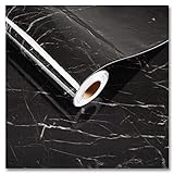 CRE8TIVE Black Marble Contact Paper 24'x118' Wide Black Marble Wallpaper Peel and Stick Waterproof Faux Marble Self Adhesive Removable Contact Paper for Bedroom Kitchen Countertops Cabinets Walls