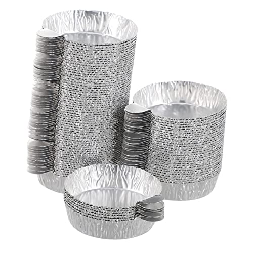 IWOWHERO 50pcs Aluminum Foil Weighing Trays 30ml Lab Sample Weighing Plates Lightweight for Chemistry