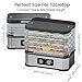 Konfintos Food Dehydrator Machine for Jerky, 5 Stackable BPA-Free Trays Dryer with Temperature Control, 250W Small Dehydrator for Fruit, Beef Jerky, Mushroom, Valentines Day Gifts for Women and Men
