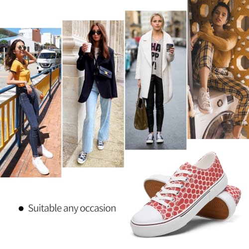 Image of hash bubbie White Sneakers for Women Low Top Canvas Shoes Womens Canvas Sneakers Women's Fashion Sneakers Slip on Casual Tennis Shoes