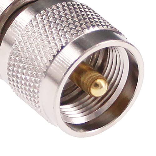Adaptador Coaxial RF UHF Macho PL259 a N Macho 2 piezas miniatura 5