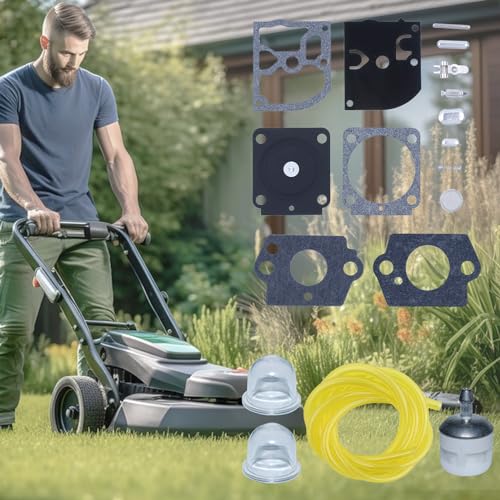 AUMEL Vergaser Reparatursatz für Stihl HS81 HS81R HS81RC HS81T HS86 HS86R HS86T Trimmerteile mit Kraftstoffleitungsfilter Dichtung