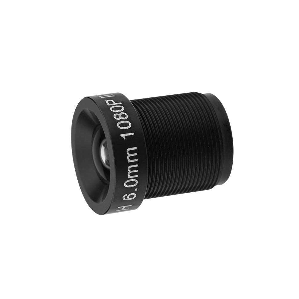 6mm CCTV Camera Lens, M12*0.5, Grandangolo, Fisso, Black, Supporto IR, 58° Vision, 2 Milioni di Pixel