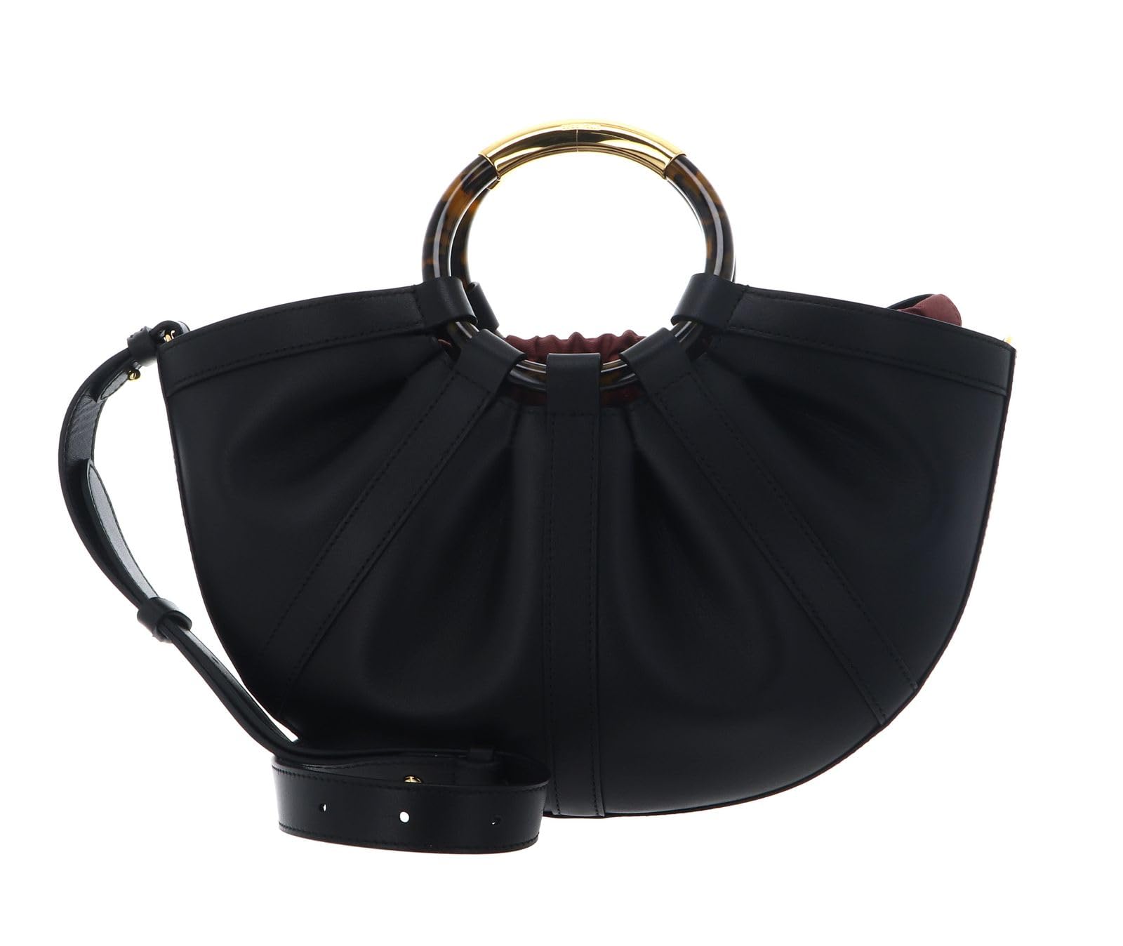 Bolso bandolera Coccinelle Shell de cuero liso con espacio funcional 6