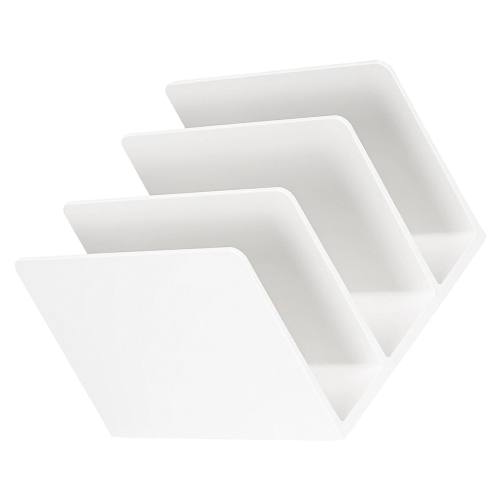 Desk Book End 3 Compartments ABS Bookend Space Saving Book Organiser Divider Bookend Magazine Stand 162x162x122mm ABS Organiser