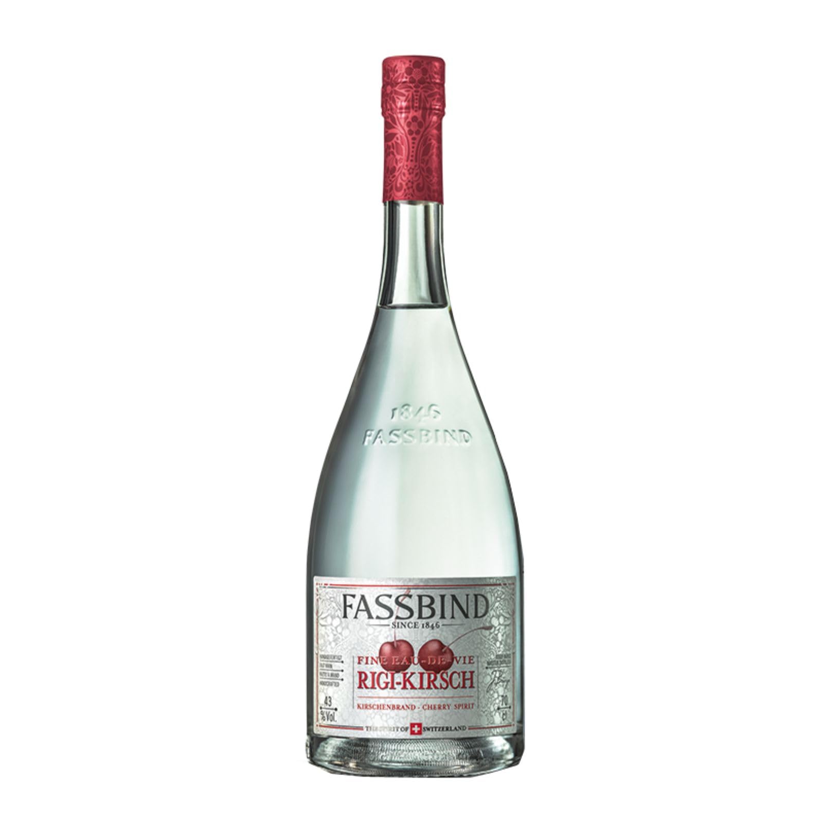 Fassbind Les Eaux de Vie Rigi-Kirsch in Geschenkpackung mit 43% vol. (1 x 0,7l)
