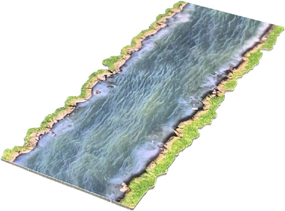 Battle Systems – Modular Fantasy Scenery – Perfect for Roleplaying and Wargames - Multi Level Tabletop Terrain for 28mm Miniatures – Colour Printed Model Diorama – DnD Warhammer (Roads and Rivers)