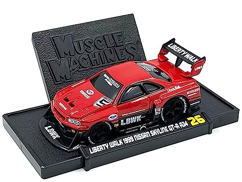 1999 Skyline GT-R (R34) modelo 1/64 Muscle Machines miniatura 2