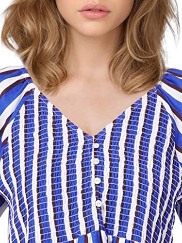 Image of ONLY Women's Polyester Regular Fit Blue Top X-Large