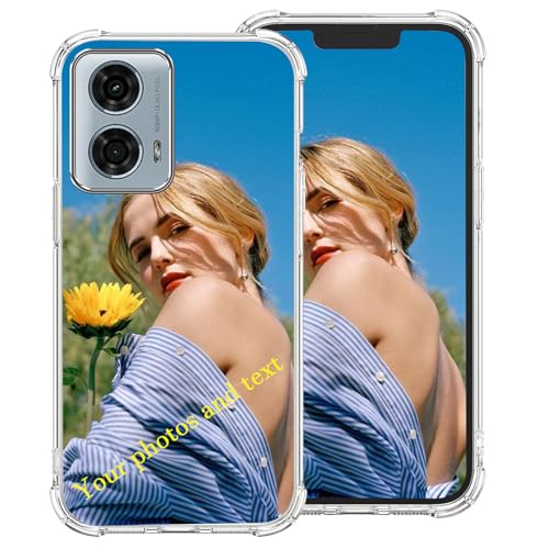 TIANDIMY Funda Personalizada para Motorola Edge 30 Neo Cover,Personalizable con Foto Imagen o Texto Carcasa,Transparent Silicona Antigolpes Case,TPU Suave Personalizada Caso -TU1