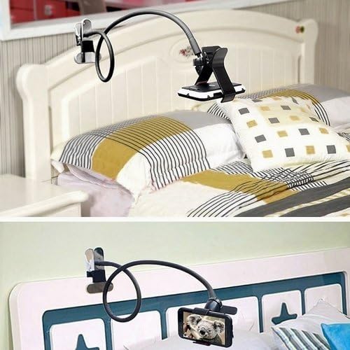 Jackscool Universal Long Arm Lazy Bed Desktop Car Mount Kit Holder with Addtional Suction Cup for All Smartphone iPhone Galaxy-red