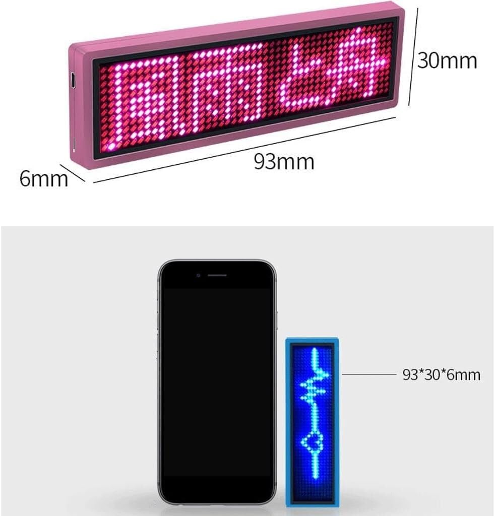 Programowalne identyfikatory LED, przewijanie wiadomości tekstowych, etykiety na wizytówki Logo Tablice reklamowe na szyby samochodowe, sklepy, sklepy(Blu)
