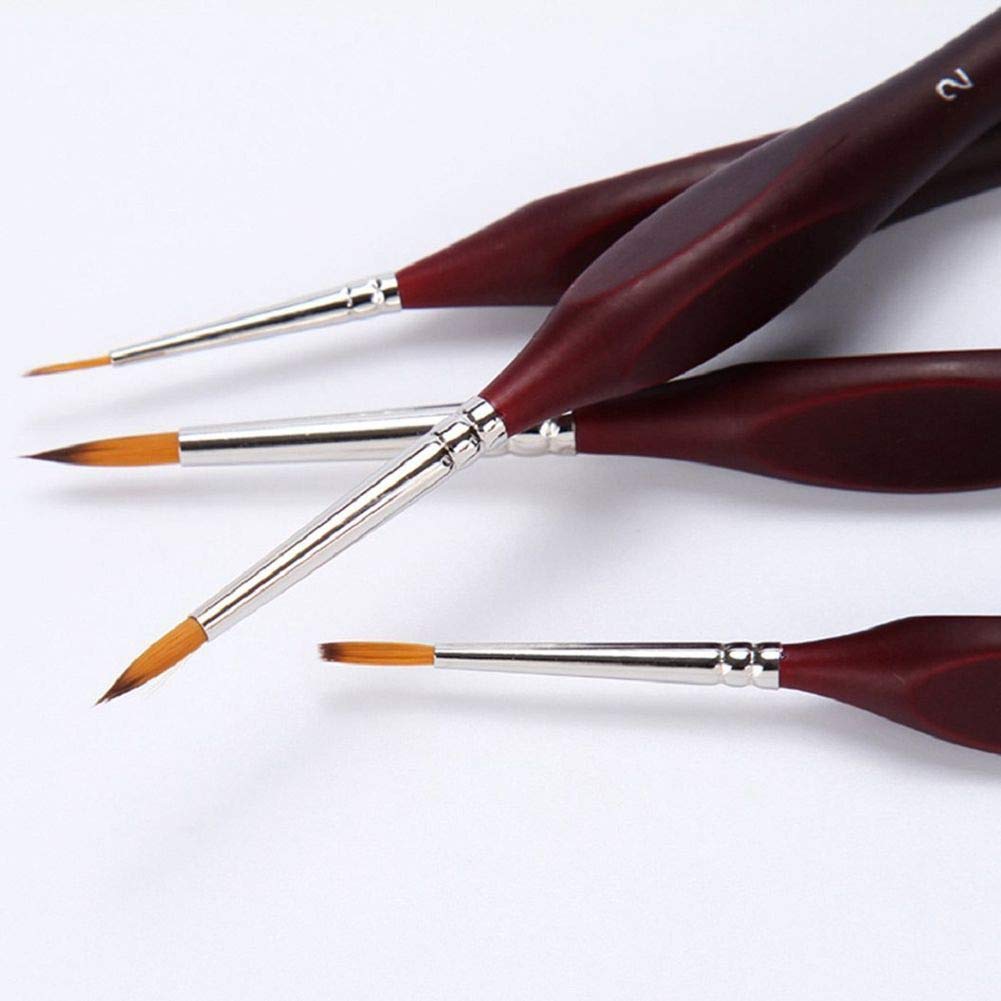 Art Brush Lot De 6 Pinceaux Fins - Ensemble De Pinceaux De Détail - pour