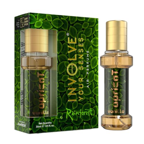Image of Involve Your Senses Rainforest Apricot Vanilla Scent Perfume - IRF04-30 ml | Rich Fragrance Spray Car Air Freshener | Car fresheners | Car accessories interior| Long lasting fregrance | Car perfume