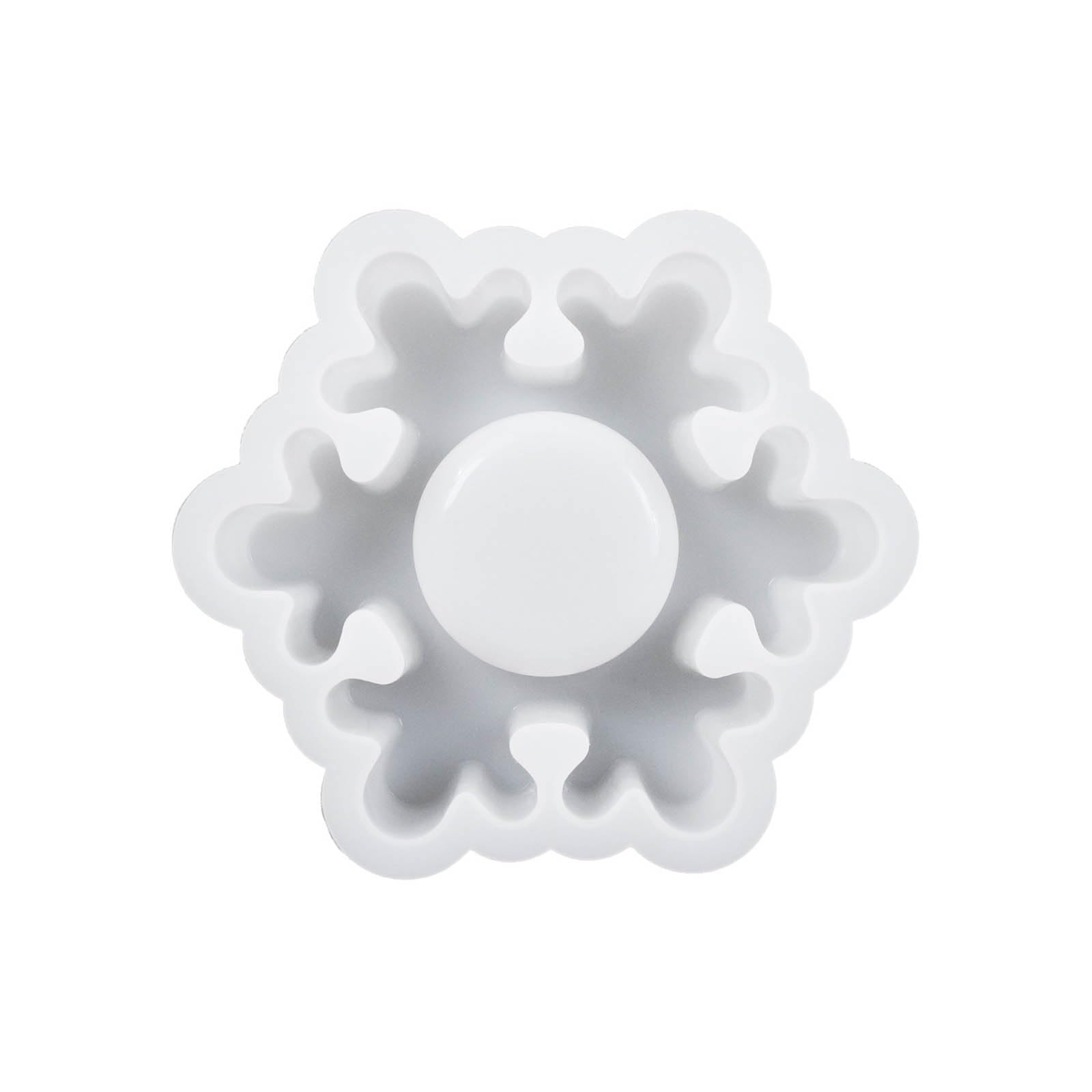 NEWFT 1/4x Snowflake Candle Holder Silicone Mold Tree Shape Tealight Holder Epoxy Mold Candlestick Resin Mold Christmas Decors