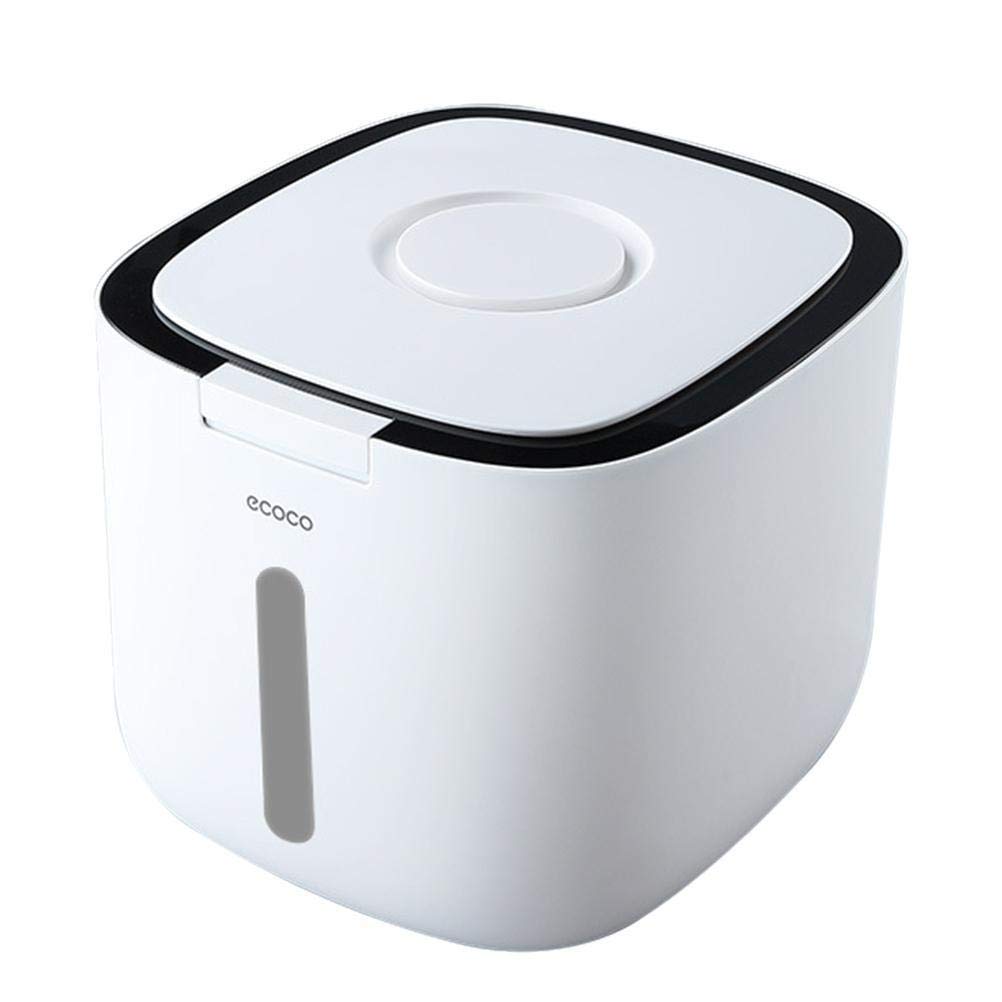 Hidyliu Contenitore per la Conservazione degli Alimenti Dispenser di Riso Elegante e Sigillato a Prova di Insetti per la di Famiglia Opzioni da 5 Kg e 10 Kg (nera #19)