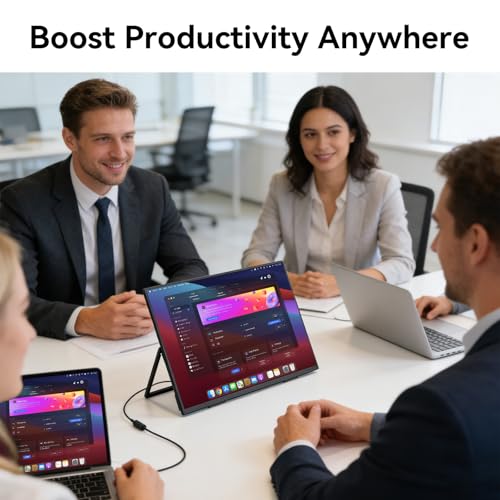 Image of 15.6 Inch Portable Monitor,1920x1080P IPS FHD Screen with 100% sRGB 60HZ,Ideal for Gaming, Travel Monitor with Speaker HDMI USB-C Second Screen for Laptop IOS PC Xbox PS4 /5, VESA Mountable