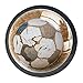 Juego de perillas de puerta de cajón de armario de cocina con 4 perillas y manijas redondas para cajoneras de armario de cocina Viejo Fútbol Fútbol 3.5×2.8CM