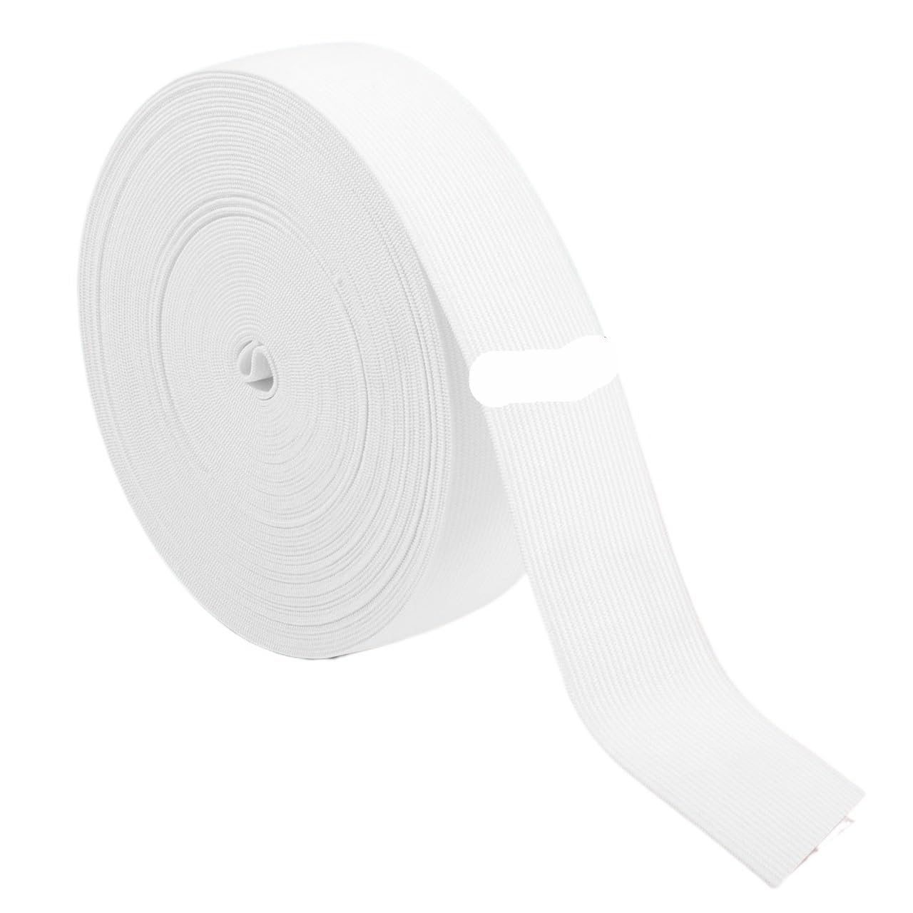 Bande élastique de couture 4cm structure tissée haute résistance blanche pour ceintures