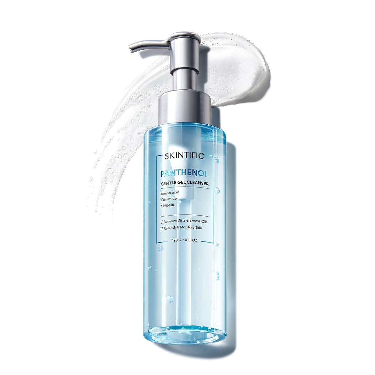 SKINTIFIC Panthenol Gentle Foaming Facial Cleanser | Daily Oil Control Face Wash, Soothes Troubled Skin, Amino Acid + Ceramide, Balances Skin Barrier, Smooth & Refreshed Complexion(120ml)