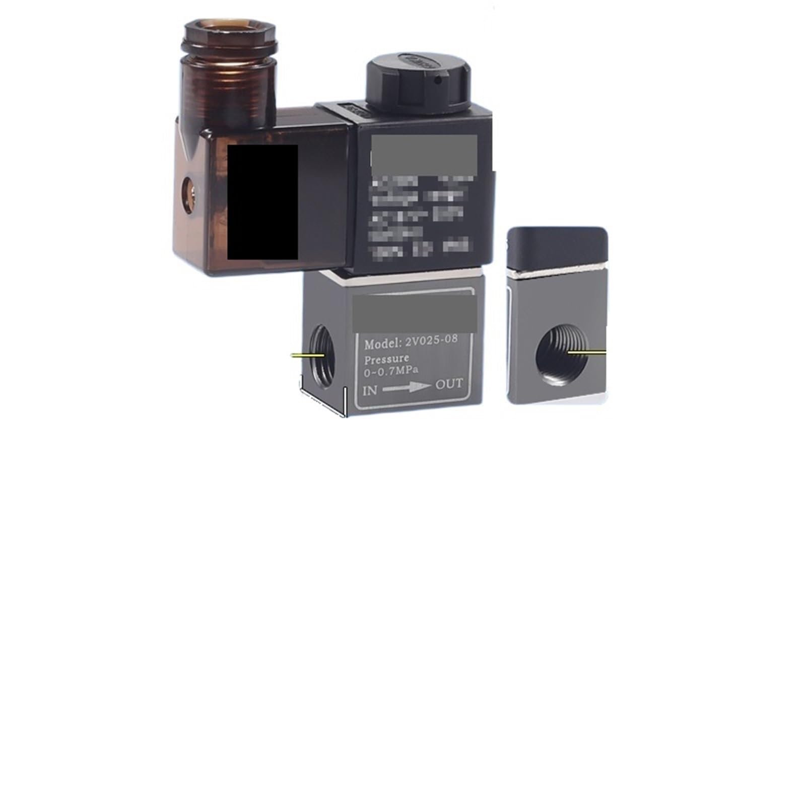 Uyqukggpsn 2V025-08 Ac110v 1Pcs 2V025 Solenoid 2V025-08 3V1-06 Ac110v/220V Dc12v/24V Compressor Valve Normally Closed Pneumatic Solenoid Valve(2V025-08 Ac110v)