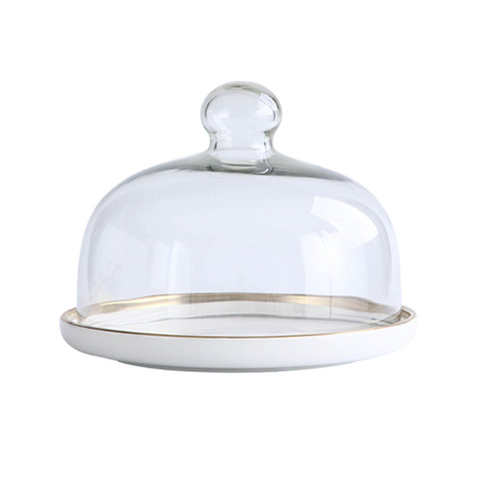 Grande cupola bianca per torta – elegante alzata per torte con piatto per matrimoni e feste di compleanno – copertura alimentare per dessert pasticceria e prodotti da forno