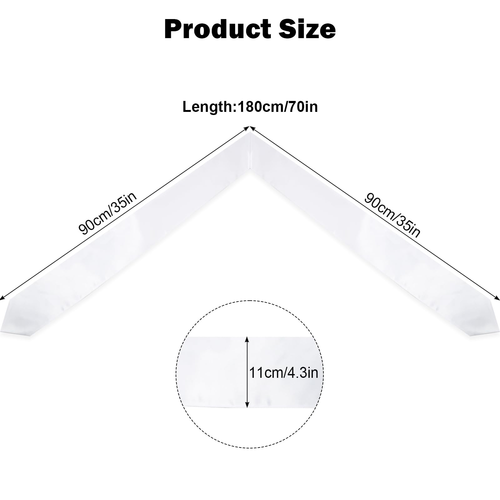 Gvhntk 6 Pieces 70 Inch Unisex Graduation Stole Plain Graduation Sash Stoles Honor Satin Stole for Adult Students Men Women