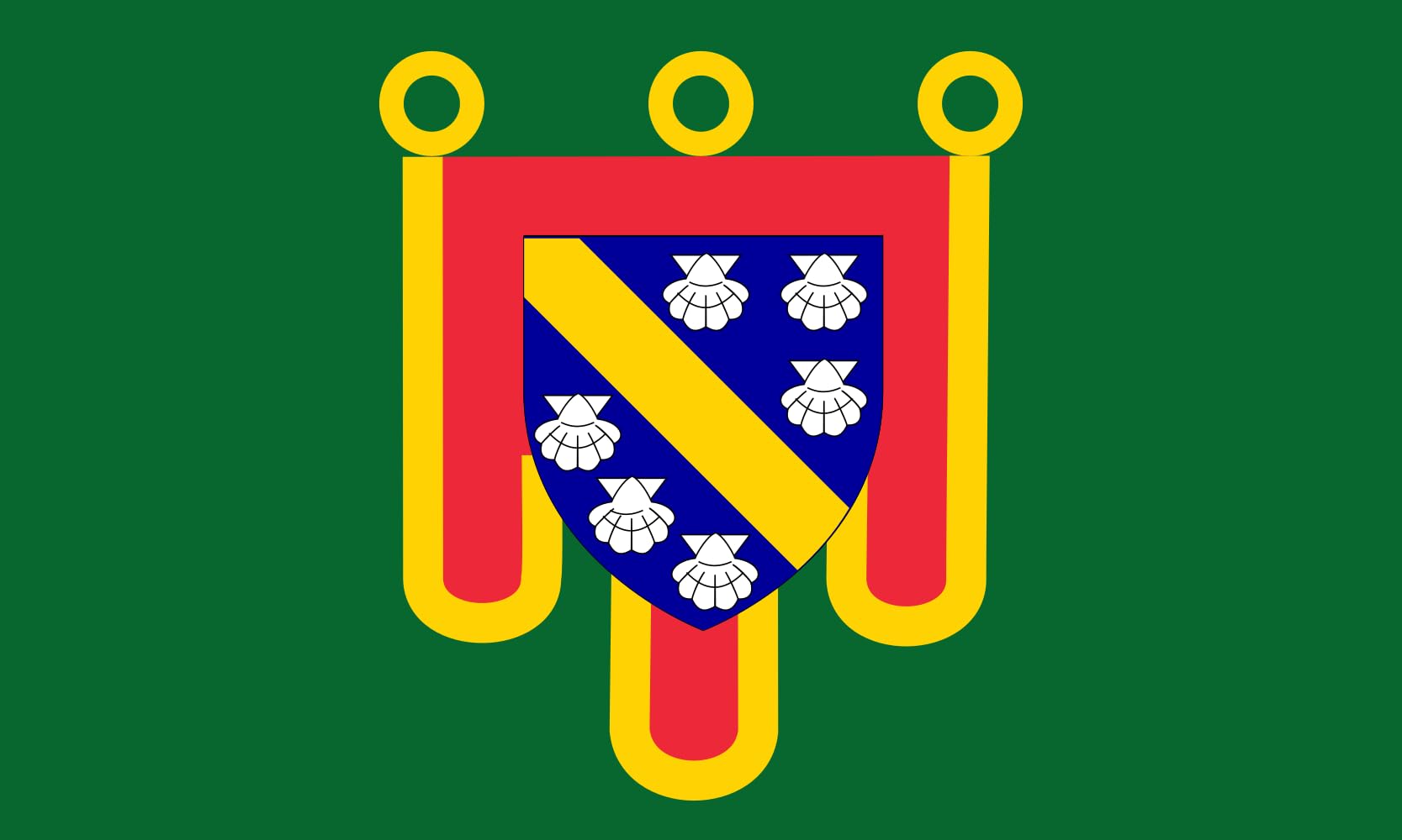 Drapeau Cantal grand format pour célébrer la fierté de la Haute-Auvergne