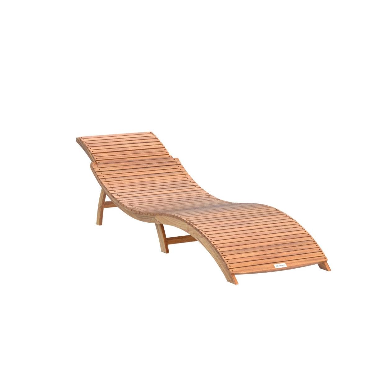 Casaria® 2x Lettino Prendisole in Legno d' Acacia Certificato FSC® Pieghevole Ergonomico Sdraio da Giardino Sauna