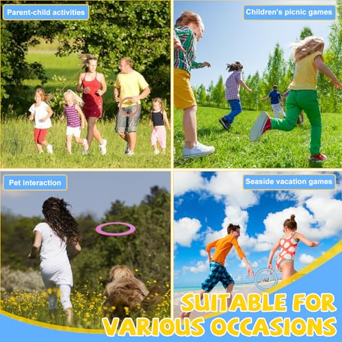 Byfoyif 3 Stück Flying Ring Wurfring 25cm Frisbee-Ringe Ringwurfspiel Wurfring-Spielspielzeug Flying Scheibe Strandspielzeug Erwachsene Tosy Flugscheibe für Pool Strand Hinterhof Familie Spaß