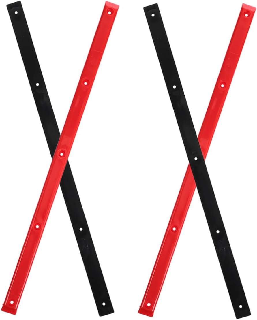4pcs Skateboard Protector Plastic Skateboard Rails for Rail Supply Sturdy Rib Bone