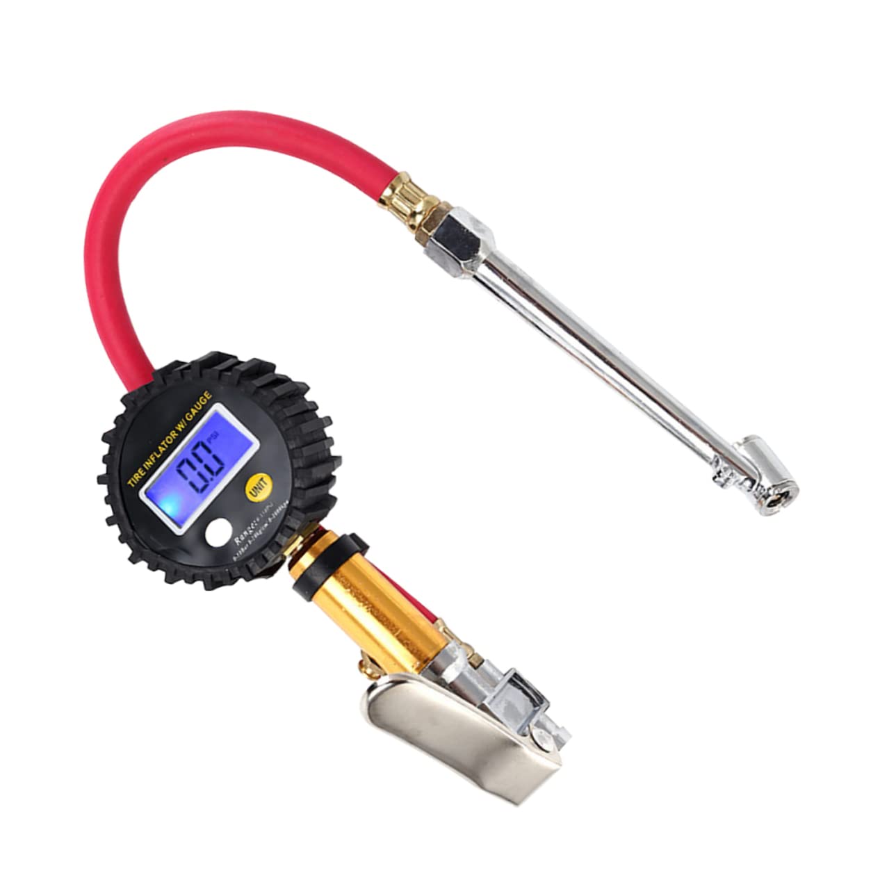 Gatuida Manómetro Digital Para Inflar Neumáticos De Coche Pantalla Lcd Retroiluminada Por Led Manómetro De Presión De Aire Para Neumáticos Monitorización Presión De Inflado Sin Batería