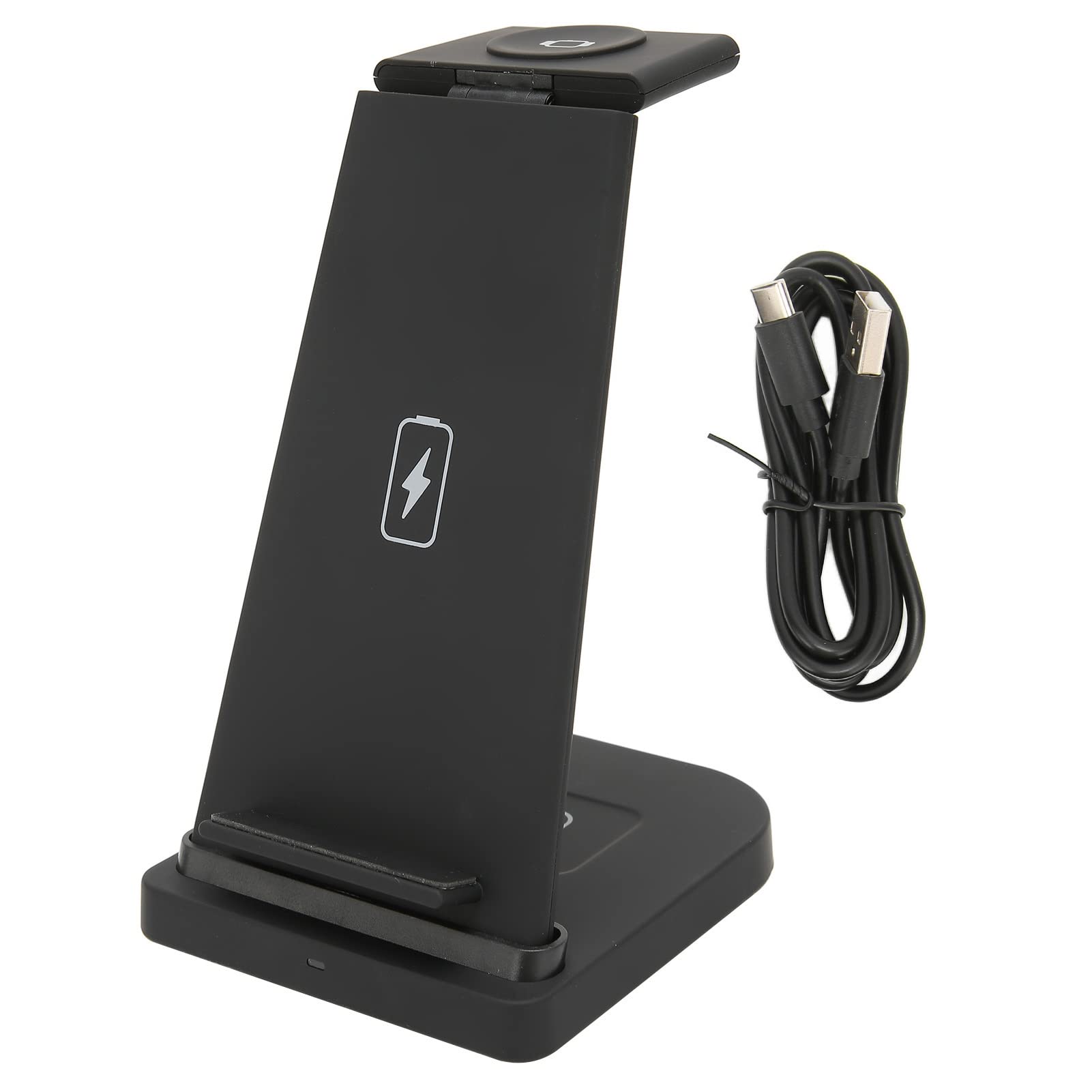 Haofy Caricatore Wireless 3 in 1 Design Ergonomico Diviso Supporto di Ricarica da 15 W per Dispositivi IOS Uso in Viaggio Leggero